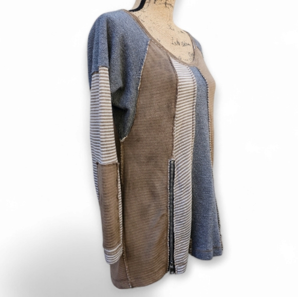 People Like Frank Long Sleeve Tee With Zipper Detail, Size S - Picture 4 of 9